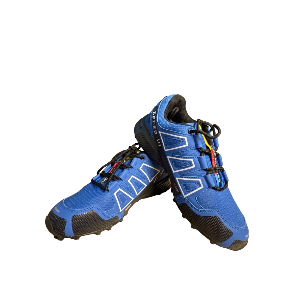 Keep Running Speed 3 Trail Sneakers Blue Black Gorpcore Hiking Shoes NEW Sz 42